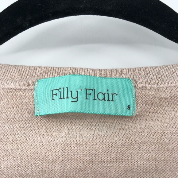 FILLY FLAIR Striped Colorblock Pocket Sweater Knit Pullover Stripes Soft Women S - Picture 4 of 8